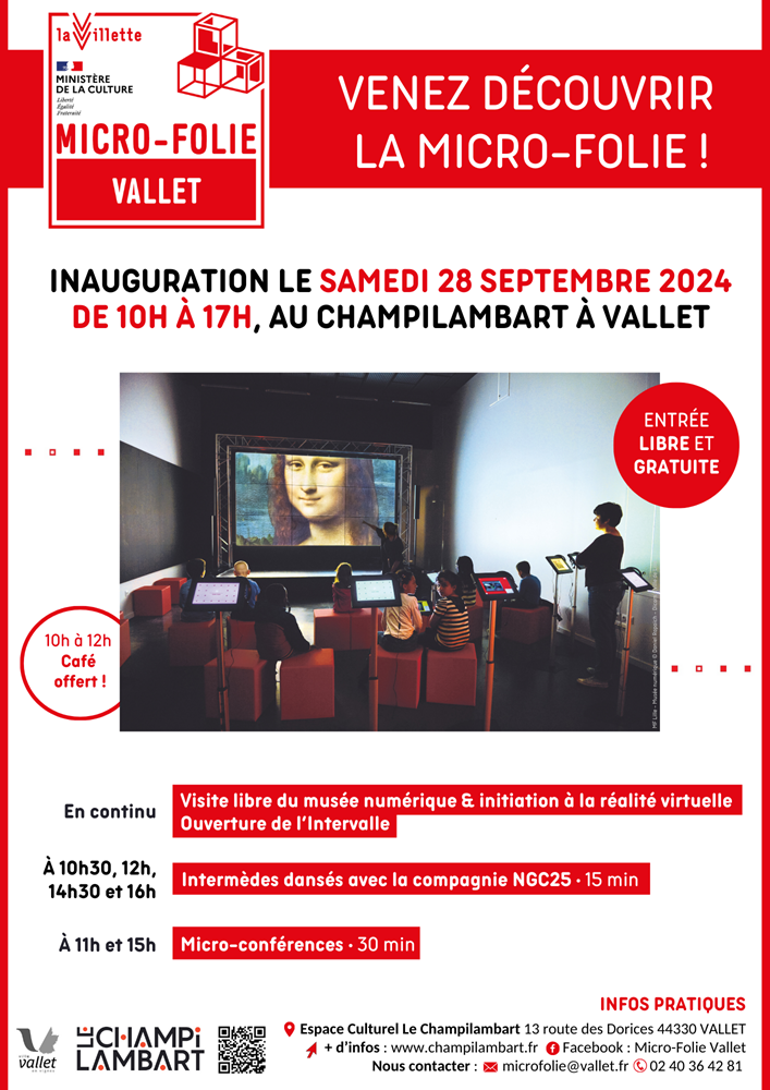 AFFICHE INAUGURATION MF VALLET 28 SEPT. - Plus petite